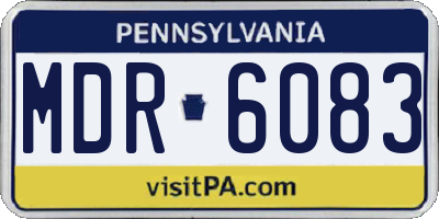 PA license plate MDR6083