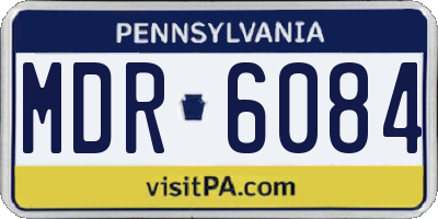 PA license plate MDR6084