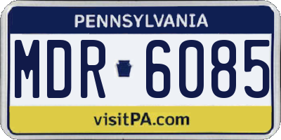 PA license plate MDR6085