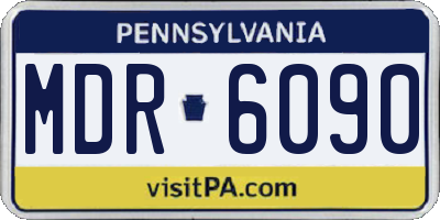 PA license plate MDR6090
