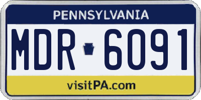 PA license plate MDR6091