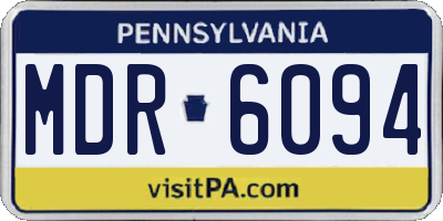 PA license plate MDR6094