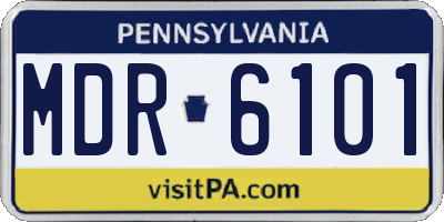 PA license plate MDR6101