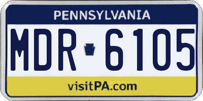 PA license plate MDR6105