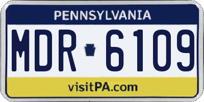 PA license plate MDR6109