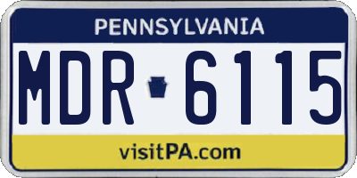 PA license plate MDR6115