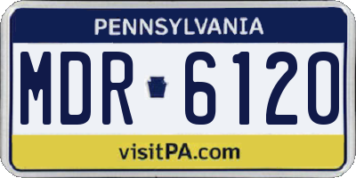 PA license plate MDR6120