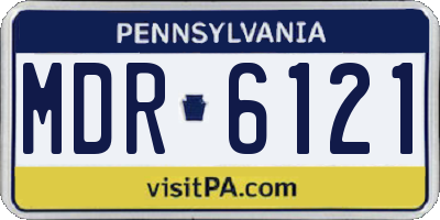 PA license plate MDR6121