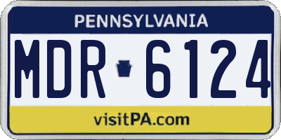PA license plate MDR6124