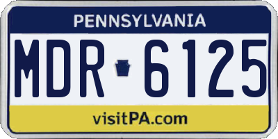 PA license plate MDR6125