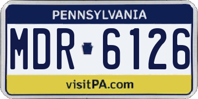 PA license plate MDR6126