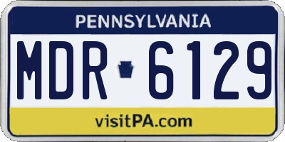 PA license plate MDR6129