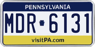PA license plate MDR6131