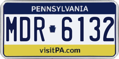 PA license plate MDR6132