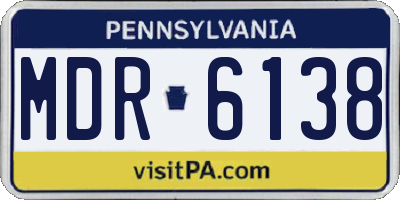 PA license plate MDR6138