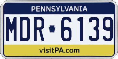 PA license plate MDR6139