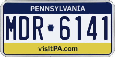 PA license plate MDR6141