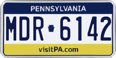 PA license plate MDR6142