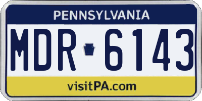 PA license plate MDR6143
