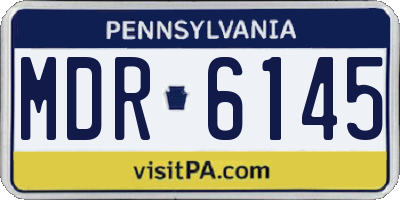 PA license plate MDR6145
