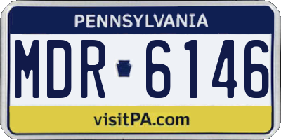 PA license plate MDR6146