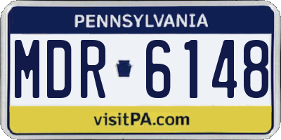 PA license plate MDR6148