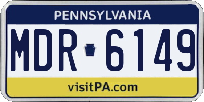 PA license plate MDR6149