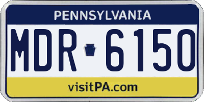 PA license plate MDR6150