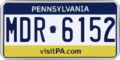 PA license plate MDR6152