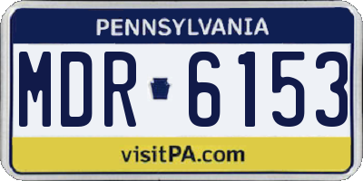 PA license plate MDR6153