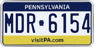 PA license plate MDR6154