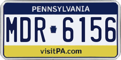 PA license plate MDR6156