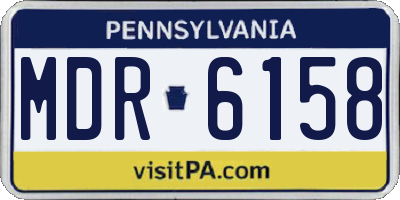 PA license plate MDR6158