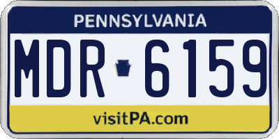 PA license plate MDR6159