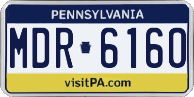 PA license plate MDR6160