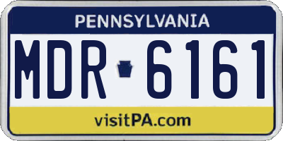 PA license plate MDR6161