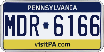 PA license plate MDR6166