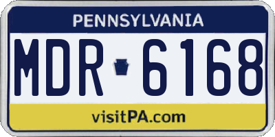 PA license plate MDR6168