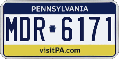 PA license plate MDR6171