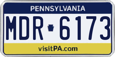 PA license plate MDR6173