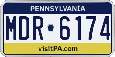 PA license plate MDR6174