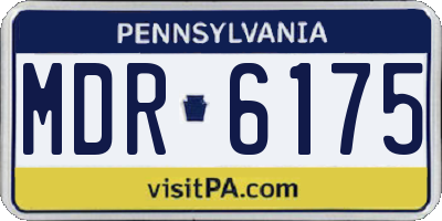 PA license plate MDR6175