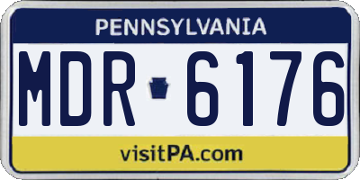 PA license plate MDR6176