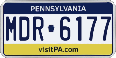 PA license plate MDR6177