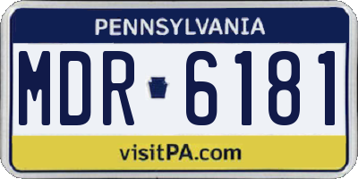 PA license plate MDR6181