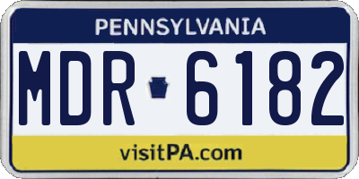 PA license plate MDR6182