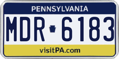 PA license plate MDR6183