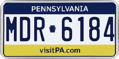 PA license plate MDR6184