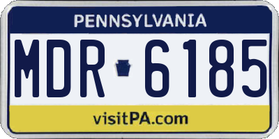 PA license plate MDR6185