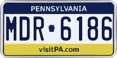 PA license plate MDR6186